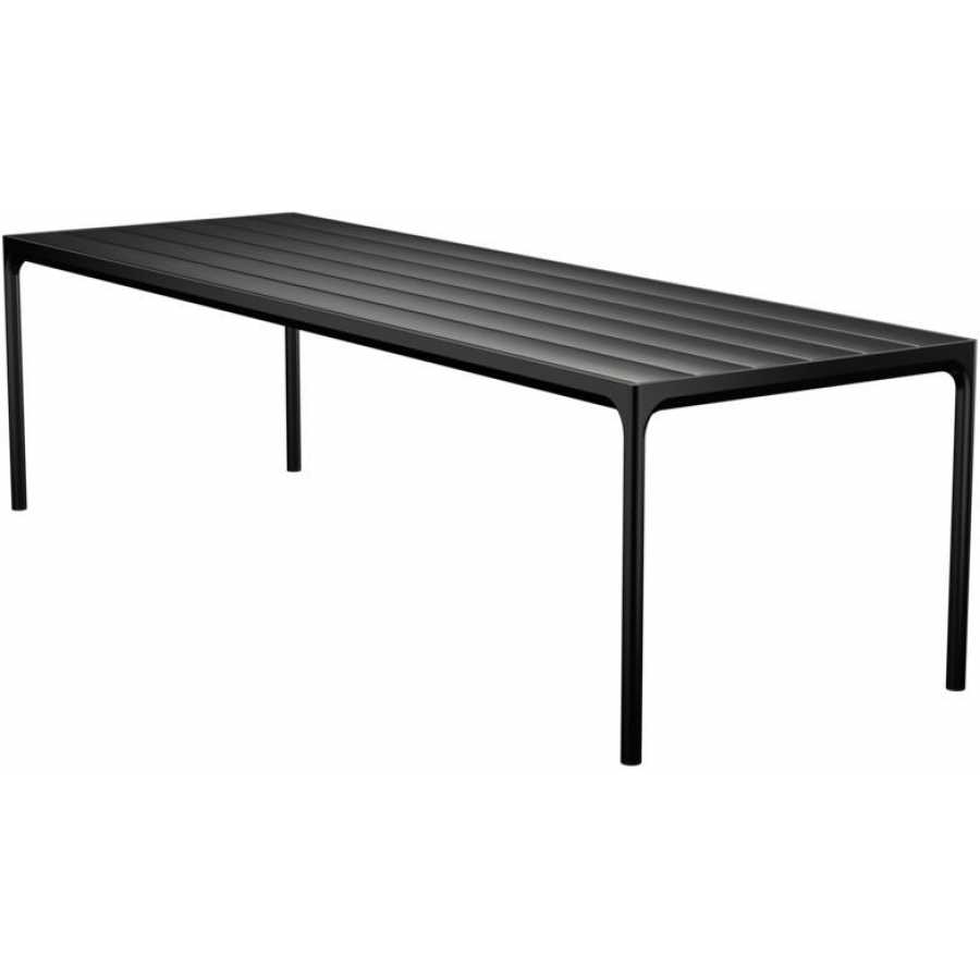 HOUE Four Outdoor Rectangular Dining Table - Black - Large