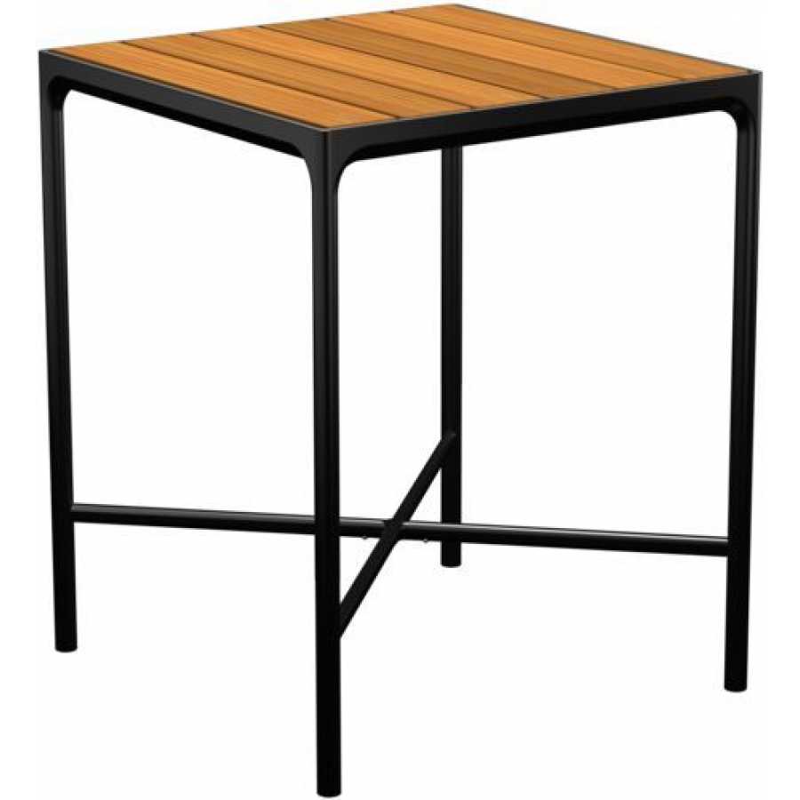 HOUE Four Outdoor Square Bar Table - Bamboo & Black