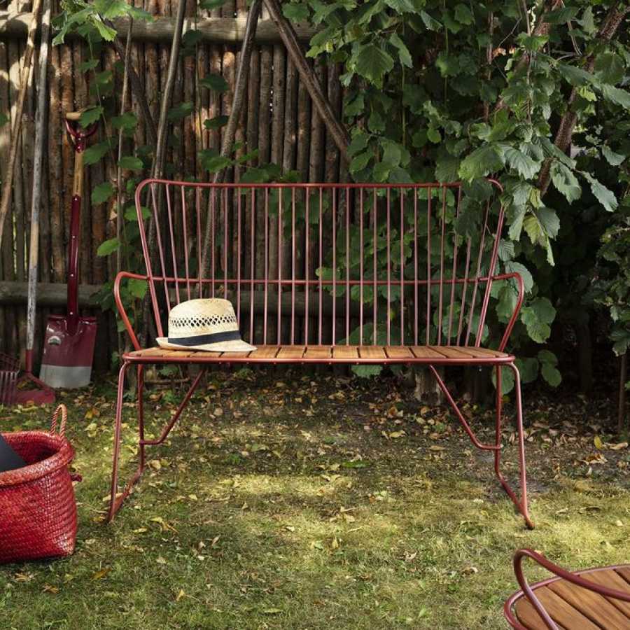 HOUE Paon Outdoor Bench - Paprika