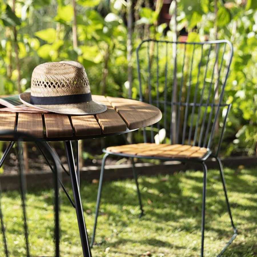 HOUE Circum Outdoor Bistro Table - Bamboo & Black
