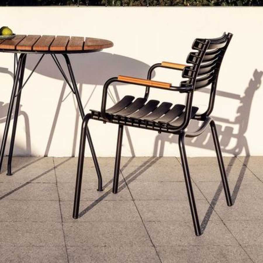 HOUE Reclips Outdoor Dining Chair - Bamboo & Black