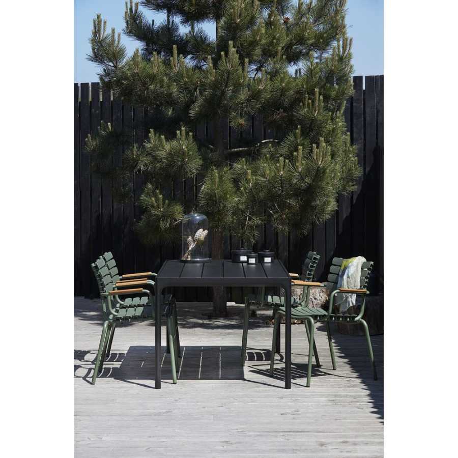 HOUE Reclips Outdoor Dining Chair - Bamboo & Olive Green