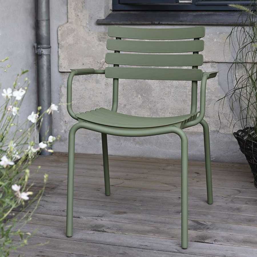 HOUE Reclips Outdoor Dining Chair - Olive Green
