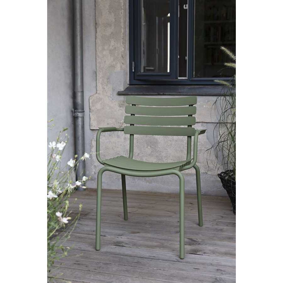 HOUE Reclips Outdoor Dining Chair - Olive Green