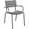 Houe Reclips Outdoor Dining Chair - Bamboo & Dark Grey