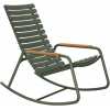 Houe Reclips Outdoor Rocking Chair - Bamboo & Olive Green