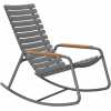 Houe Reclips Outdoor Rocking Chair - Bamboo & Dark Grey