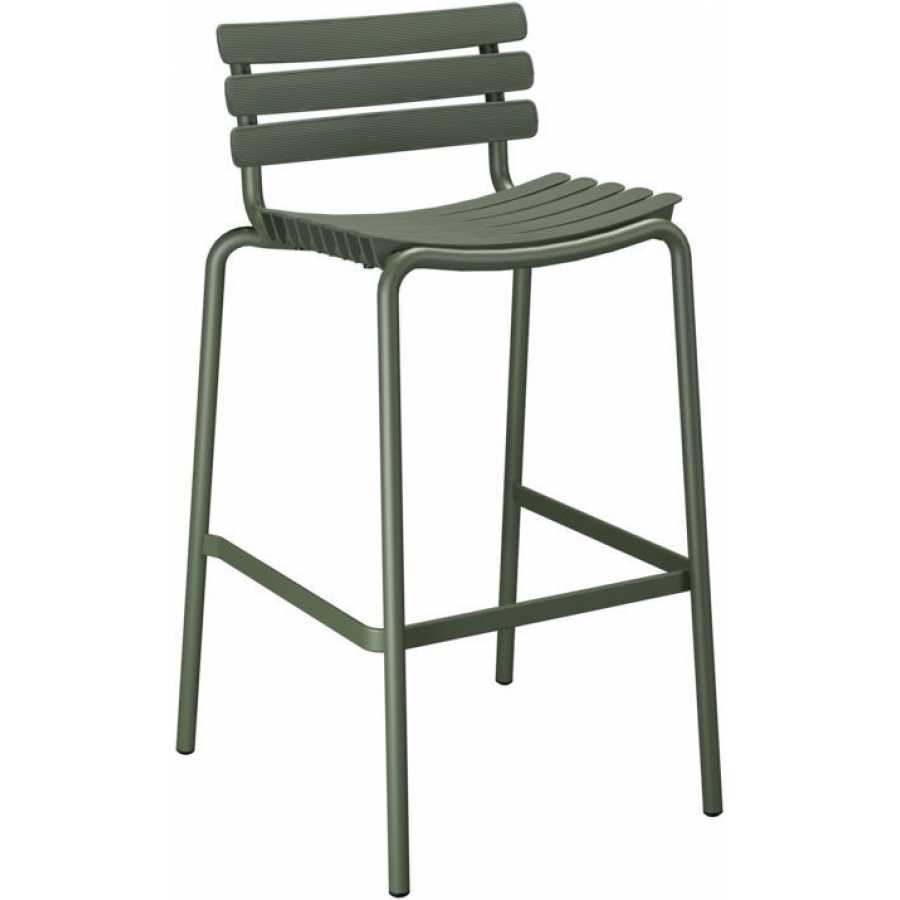 HOUE Reclips Outdoor Bar Chair - Olive Green