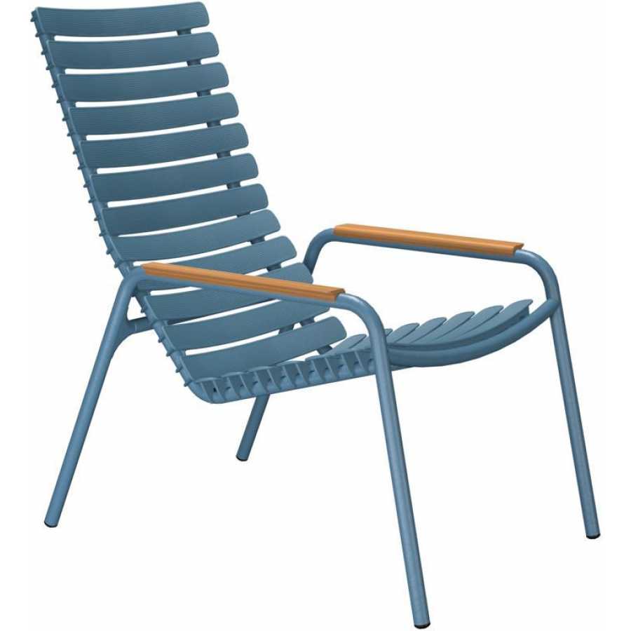 HOUE Reclips Outdoor Lounge Chair - Bamboo & Sky Blue