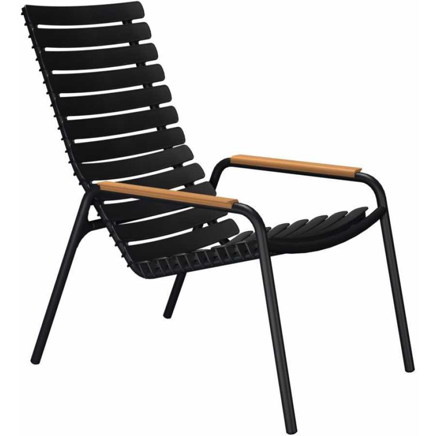 HOUE Reclips Outdoor Lounge Chair - Bamboo & Black