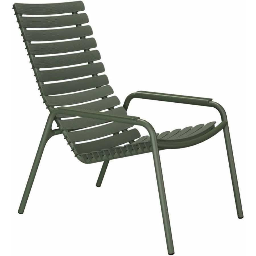 HOUE Reclips Outdoor Lounge Chair - Olive Green