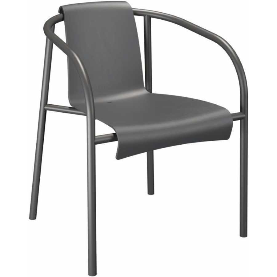 HOUE Nami Outdoor Dining Chair With Arms - Dark Grey
