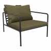 Houe Avon Outdoor Lounge Chair - Moss & Black