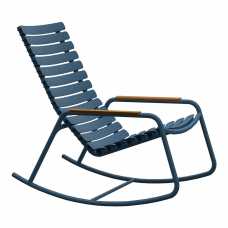 Houe Reclips Outdoor Rocking Chair - Bamboo & Sky Blue