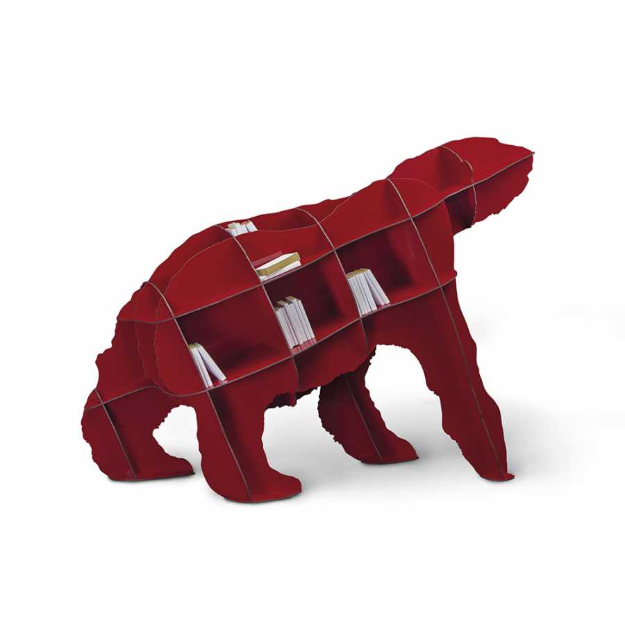 ibride Joe Polar Bear Bookcase - Red