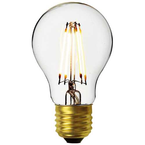 Industville Vintage Edison Classic Old Filament Dimmable LED Light Bulb - E27 7W A60 - Clear