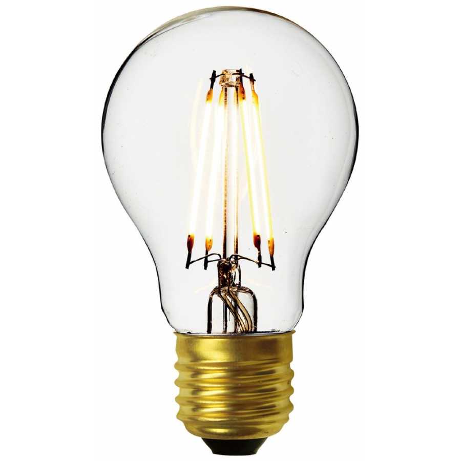 Industville Vintage Dimmable LED Edison Bulb Old Filament Lamp - 7W E27 Classic A60 - Clear