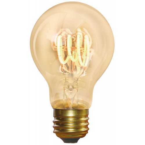 Industville Vintage Edison Classic Spiral Dimmable LED Light Bulb - E27 5W A60 - Amber