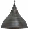 Industville Brooklyn Cone Pendant Light With Chain - 12 Inch - Pewter