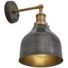 Industville Brooklyn Cone Wall Light - 7 Inch - Pewter