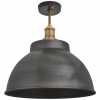 Industville Brooklyn Dome Flush Mount - 13 Inch - Pewter