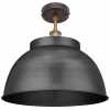 Industville Brooklyn Dome Flush Mount - 17 Inch - Pewter