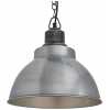 Industville Brooklyn Dome Pendant Light With Chain - 13 Inch - Light Pewter