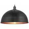 Industville Brooklyn Dome Pendant Light - 18 Inch - Pewter & Copper