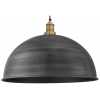 Industville Brooklyn Dome Pendant Light - 18 Inch - Pewter