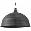 Industville Brooklyn Dome Pendant Light With Chain - 18 Inch - Pewter
