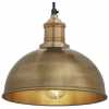 Industville Brooklyn Dome Pendant Light - 8 Inch - Brass