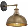 Industville Brooklyn Dome Wall Light - 8 Inch - Brass