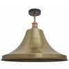 Industville Brooklyn Giant Bell Flush Mount - 20 Inch - Brass