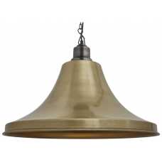 Industville Brooklyn Giant Bell Pendant Light With Chain - 20 Inch - Brass