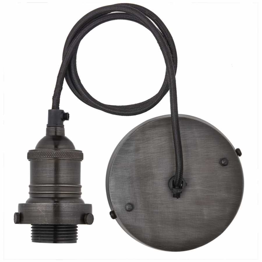 Industville Brooklyn Giant Bell Pendant Light - 20 Inch - Brass - Pewter Holder