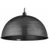 Industville Brooklyn Giant Dome Pendant Light With Chain - 24 Inch - Pewter