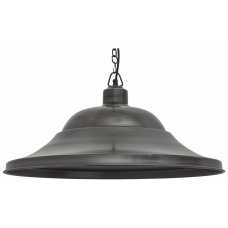 Industville Brooklyn Giant Hat Pendant Light With Chain - 21 Inch - Pewter
