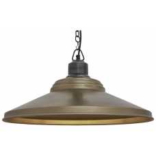 Industville Brooklyn Giant Step Pendant Light With Chain - 18 Inch - Brass