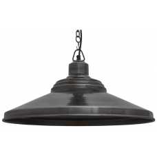 Industville Brooklyn Giant Step Pendant Light With Chain - 18 Inch - Pewter