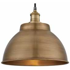 Industville Brooklyn Outdoor & Bathroom Globe Dome Pendant Light - 13 Inch - Brass