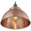 Industville Brooklyn Outdoor & Bathroom Dome Pendant Light - 13 Inch - Copper