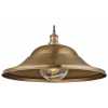 Industville Brooklyn Outdoor & Bathroom Globe Giant Hat Pendant Light - 21 Inch - Brass