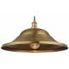 Industville Brooklyn Outdoor & Bathroom Giant Hat Pendant Light - 21 Inch - Brass