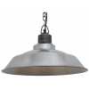Industville Brooklyn Step Pendant Light With Chain - 16 Inch - Light Pewter