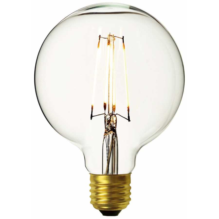 Industville Vintage Dimmable LED Edison Bulb Old Filament Lamp - 7W E27 Globe G125 - Clear