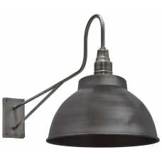 Industville Long Arm Dome Wall Light - 13 Inch - Pewter