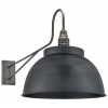 Industville Long Arm Dome Wall Light - 17 Inch - Pewter