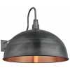 Industville Long Arm Dome Wall Light - 18 Inch - Pewter & Copper