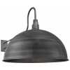 Industville Long Arm Dome Wall Light - 18 Inch - Pewter