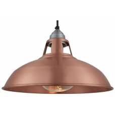 Industville Old Factory Slotted Heat Pendant Light - 15 Inch - Copper